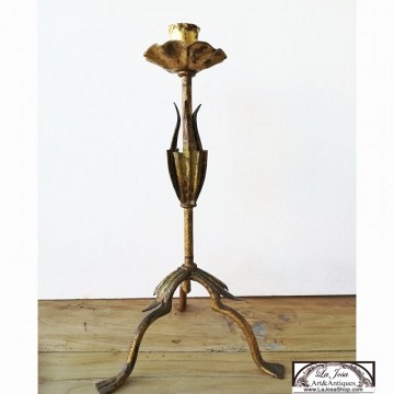 Candelabro dorado pan de oro  SXX pata garra