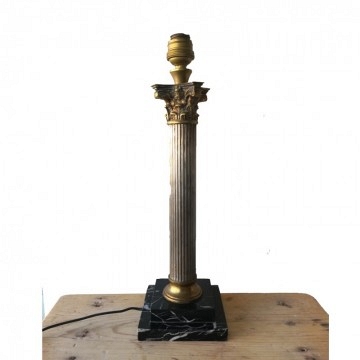  French Neoclassical Greek column table lamp