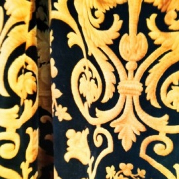 French Baroque Silk Fabric or Curtain