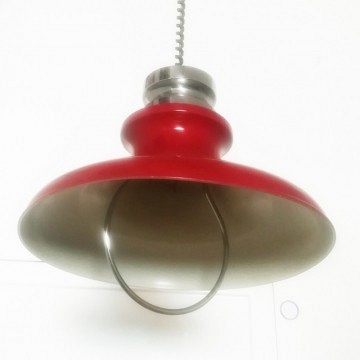 Lampara techo vintage rojo extensible