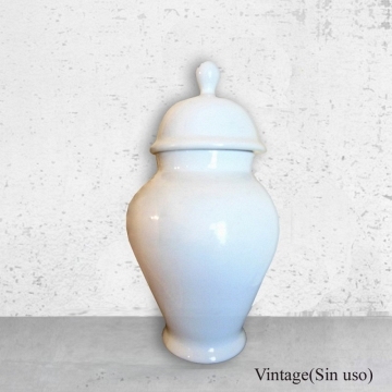 Tibor de porcelana blanca espaola 35-20 cm