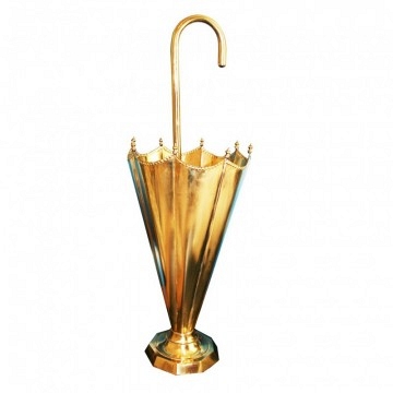 Mid Century Brass Stand in the Form Umbrella, Italia 50s