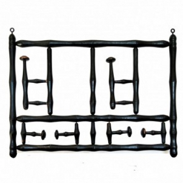 Coat Rack, Foldable Wood Ebonized 19th Century