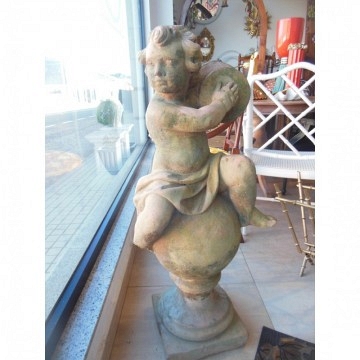 French terracotta putto 100 cm