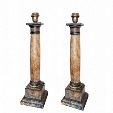 Lamparas de Alabastro Muy Grandes Vintage