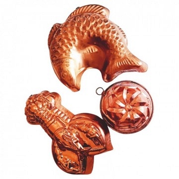 Lote de Moldes de Cobre Vintage