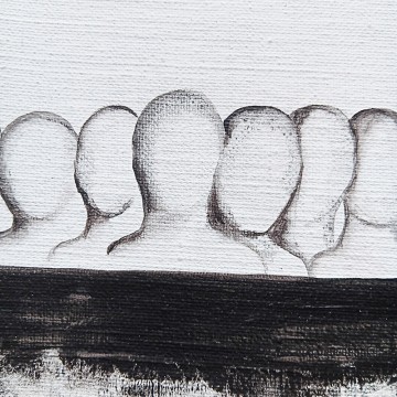 DIN A4 Acrylic on linen by Nuria Rabanillo 07