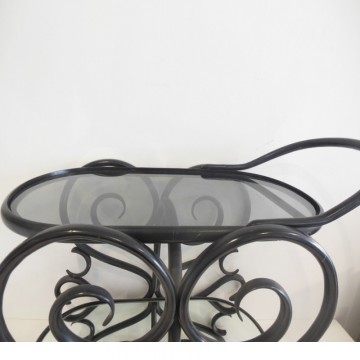 Serving Bar Cart ebanized bentwood Vintage Thonet style 
