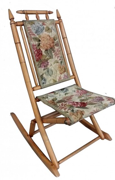 Reposapies Plegable Antiguo, Falso Bambu