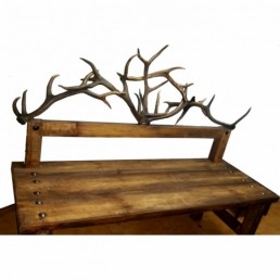 Bench with Deer Antlers - Unique Piece