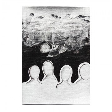 DIN A4 Acrylic on linen by Nuria Rabanillo