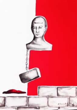 Acrilyc on Linen,Black and White, 2024