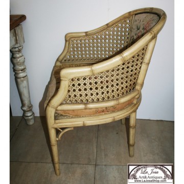 Sillon falso Bambu crema