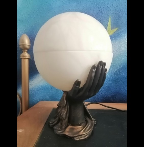 Lampara Vintage de Resina y Alabastro