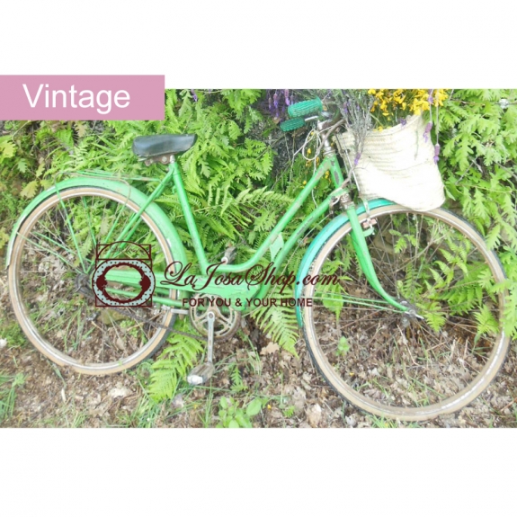 Bicicleta antigua verde