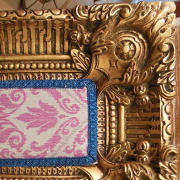 Marco barroco dorado vintage intervenido