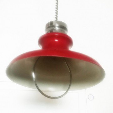 Lampara techo vintage rojo extensible