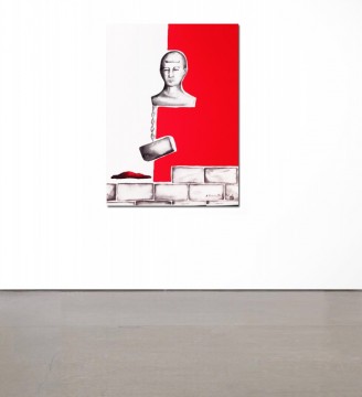 Acrilyc on Linen,Black and White, 2024