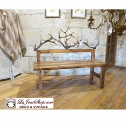 Bench with Deer Antlers - Unique Piece