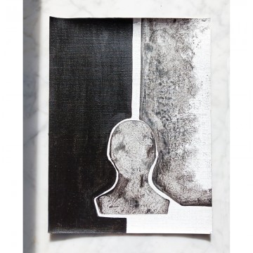 DIN A4 Acrylic on linen by Nuria Rabanillo 06