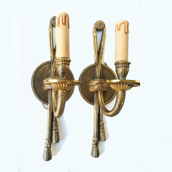 Pair of Wall Sconces Louis XVI style , France 20th Century