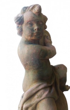 French terracotta putto 100 cm