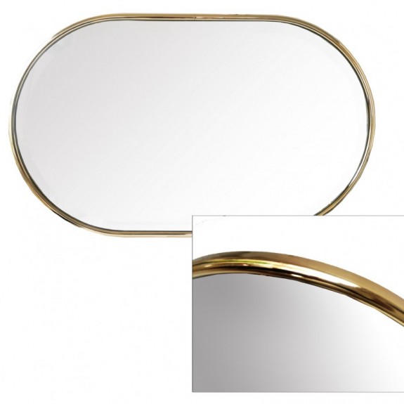  Vintage Spanish beveled minimalist golden aluminum mirror